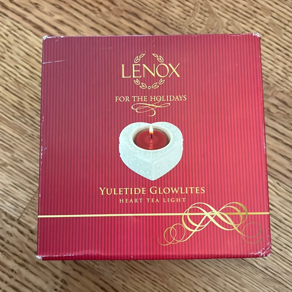Lenox Yuletide Glowlites Heart Tea Light